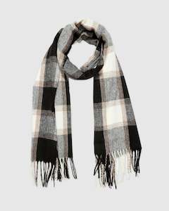 Edinburgh Scarf Plaid Black