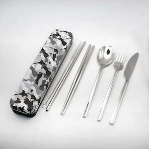 Homewares: Dishy Cutlery 8pce Camo Set