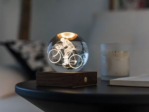 Cyclist 3D Laser Engraved Light