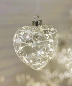 Homewares: Sparkly Hanging Glass Heart