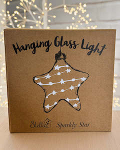 Sparkly Hanging Glass Star