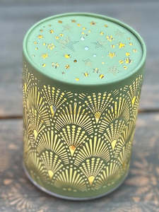 Homewares: Shadow Cast Lantern Green Mirage