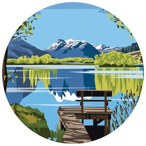 Glenorchy Lagoon Decal 28cm