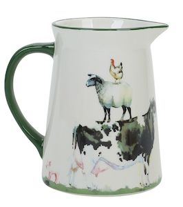 Farm Yard Jug Green 15cm