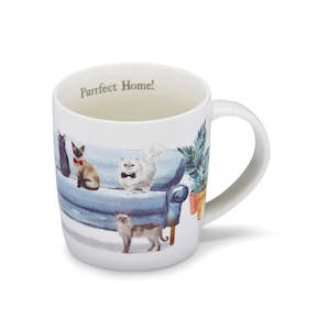 Homewares: Curious Cats Purrrfect Home Barrel Mug