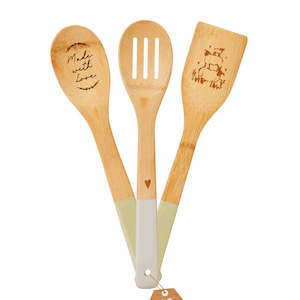 Homewares: Highland Sheep Set of 3 Bamboo Utensils