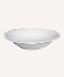 Homewares: Dragonfly Stoneware White Salad Bowl Small