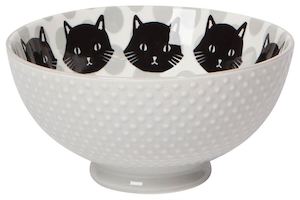 Feline Fine Stamped Bowl Med