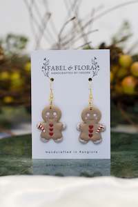 Gingerbread Folk Earrings