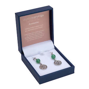 Homewares: Tree of Life Earring Green Aventurine