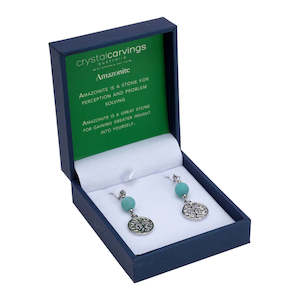 Homewares: Tree of Life Earring Amazonite