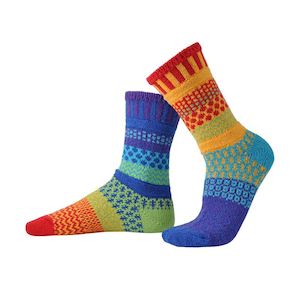 Rainbow Adult Crew Solmate Sock