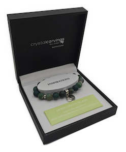 Homewares: Kiwi Charm Bracelet Moss Green Agate Matte