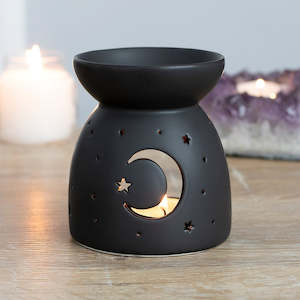 Black Mystical Moon Wax/Oil Burner