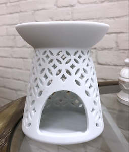 Lattice Wax/Oil Burner White