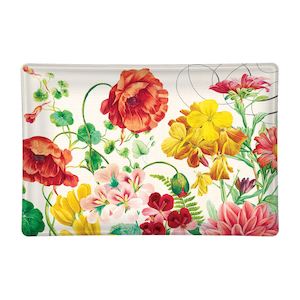 Homewares: Poppies & Posies Glass Soap Dish