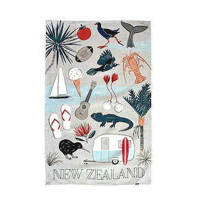 Homewares: Tea Towel Kiwi Tour