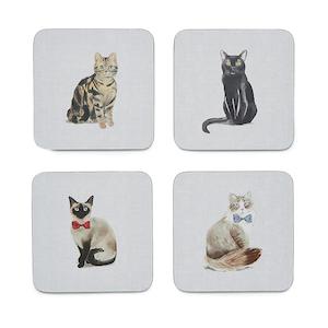 Curious Cats Coasters