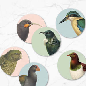 Homewares: Hushed Birds Set of 6 Coasters