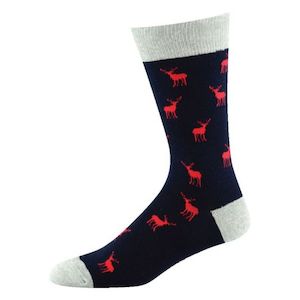 Mens Ditsy Deer Bamboo Sock 7-11