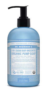 Dr Bronner's 4-in-1 Baby Unscented Organic Sugar Soap 355ml