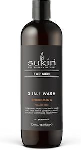 Shampoos Conditioners: Sukin For Men 3-in-1 Energising Wash 500mL