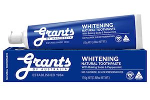 Grants Whitening Natural Toothpaste with Baking Soda & Mint 110g