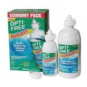 OPTI-FREE Replenish Contact Lens Solution Economy 300ml + 120ml