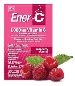 Ener-C Raspberry Multivitamin Drink Mix - 1000mg Vitamin C, Sachets 12