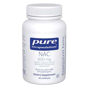 Pure Encapsulations NAC (N-Acetyl-l-Cysteine) 600mg Capsules 90