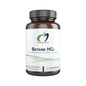 Designs for Health Betaine HCl + Pepsin Capsules 120