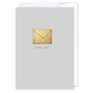 Design services: Love you - gold envelope