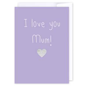 Design services: I love you mum purple