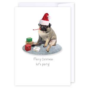 Design services: Let's party pug