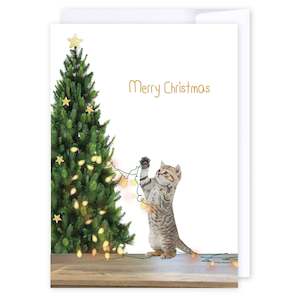 Design services: Cat with Christmas tree