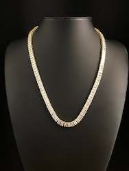 Jewellery: Baguette Tennis chain - Gold