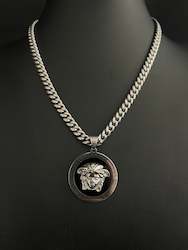 Medusa Pendant White Gold