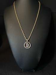 Jewellery: Bitcoin Crypto Pendant & Chain