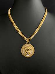 IcedOut Medusa Pendant - Gold