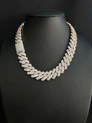 Jewellery: 15mm Miami Chain 2tone Rose gold