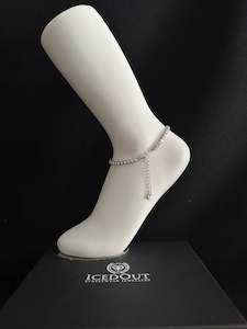 Tennis Anklet white gold