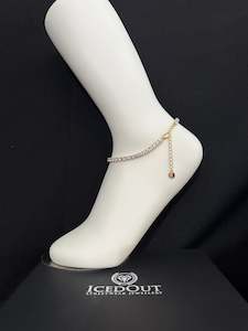 Tennis Anklet Gold