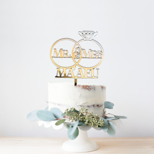 Wedding Acrylic Cake Topper #11