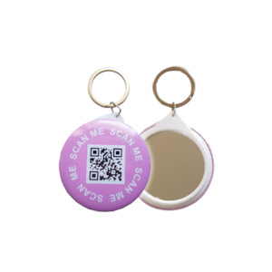 Personalized Button Mirror Keychain