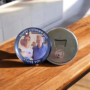 Father's Day Personalized Bottle Opener Fridge Magnet