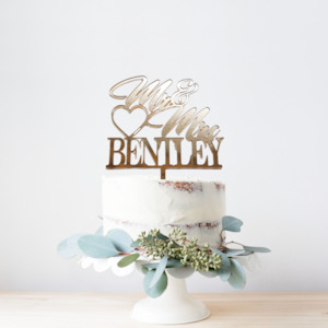 Acrylic Cake Topper: Wedding Acrylic Cake Topper #3