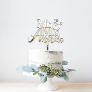 Wedding Acrylic Cake Topper #1