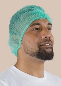 1000 Disposable Hats | Crimp Style - Green