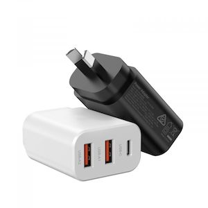 USB Fast Wall Charger, 30W USB C USB A Fast Charger