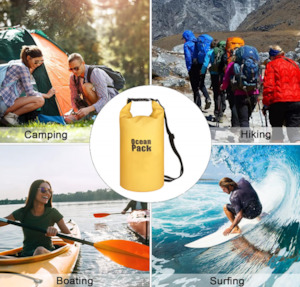 Waterproof Dry Bag Pack Sack Swimming Kayaking River Trekking 2L/5L/10L/15L – Yellow